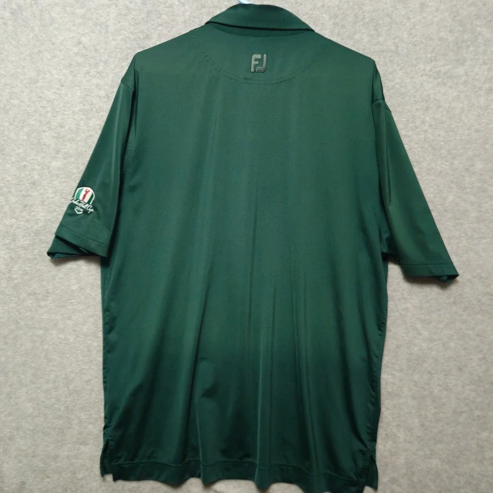 FootJoy Mens Performance Golf‎ Polo Shirt Green John Hall Cup 2014 Large FJ